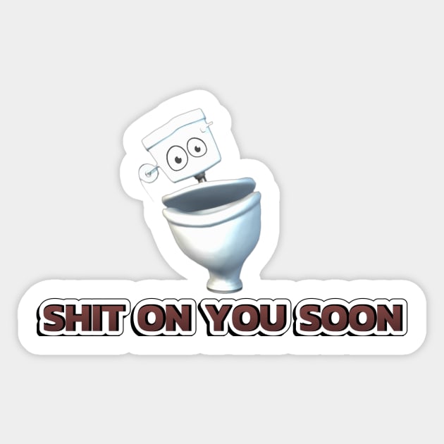 JON THE TOILET (PRONOUNCED YAWN) Sticker by HACKRIDE